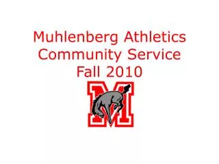 Muhlenberg Athletics Community Service Fall 2010