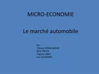 le march automobile
