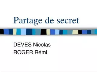 partage de secret