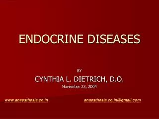 ENDOCRINE DISEASES