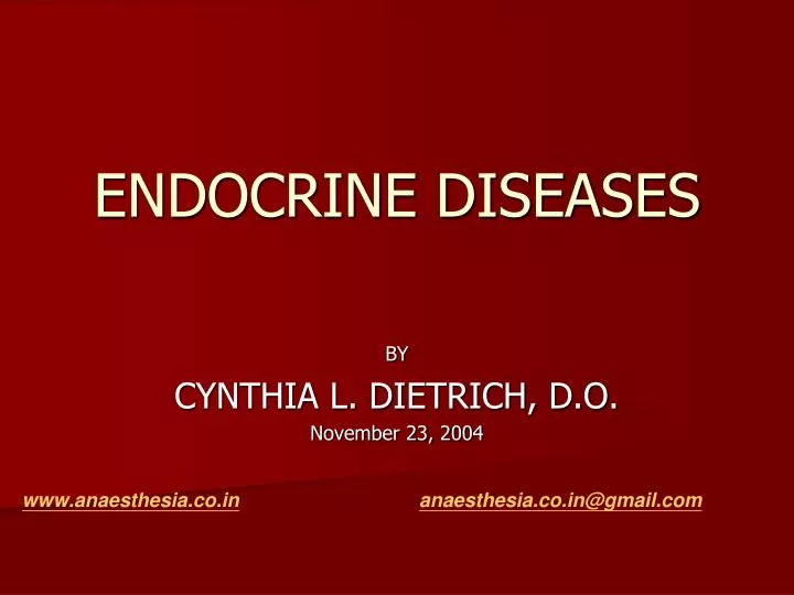 endocrine diseases