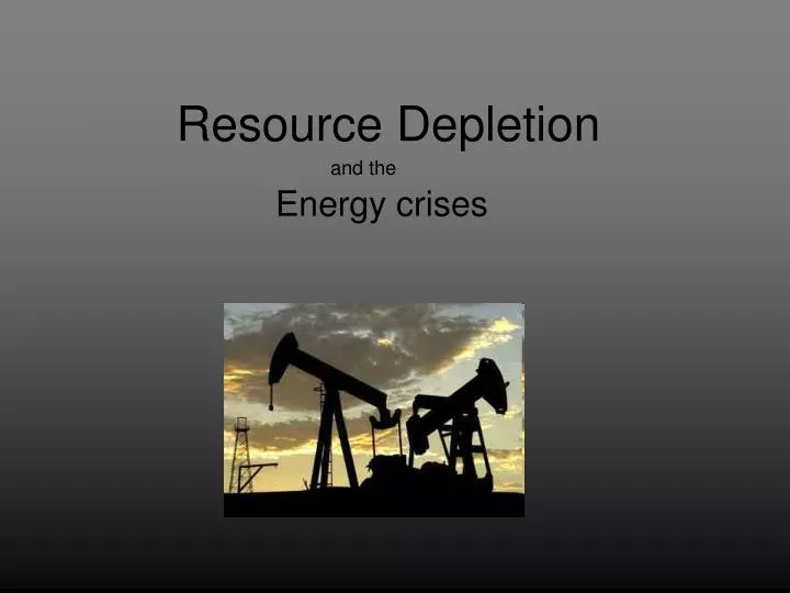 resource depletion