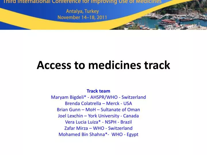 access to medicines track