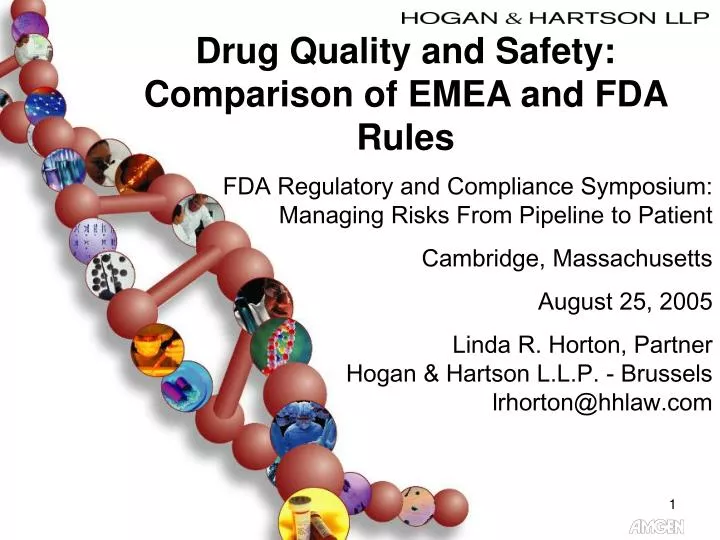 drug quality and safety comparison of emea and fda rules