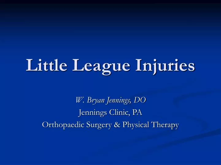 little league injuries