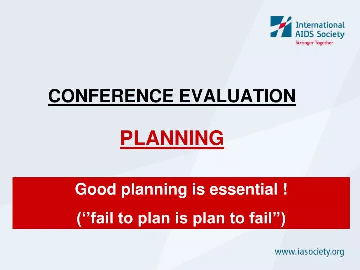conference evaluation planning