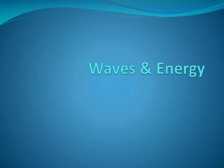 waves energy