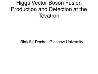 Higgs Vector Boson Fusion Production and Detection at the Tevatron
