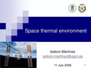 Space thermal environment