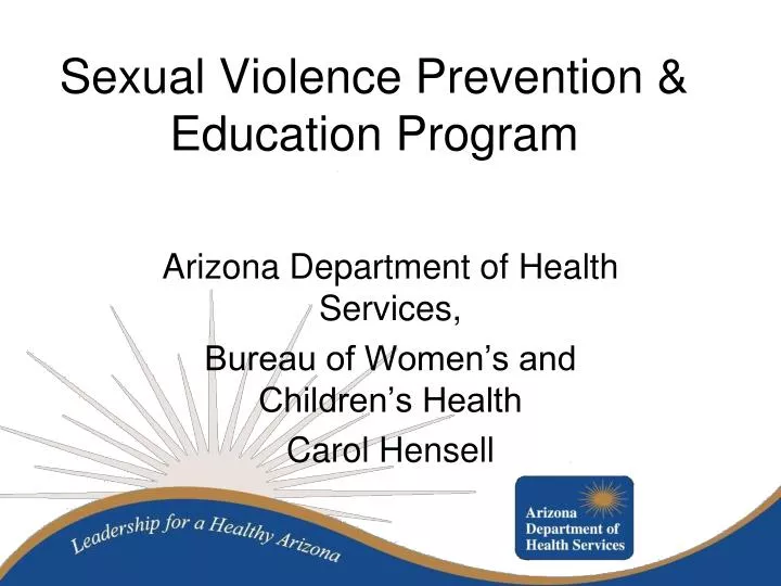 sexual violence prevention education program