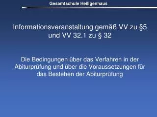 informationsveranstaltung gem vv zu 5 und vv 32 1 zu 32