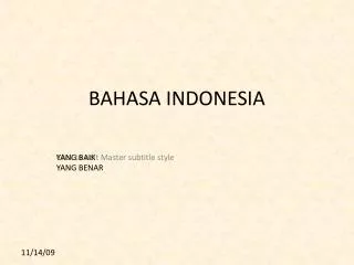 bahasa indonesia