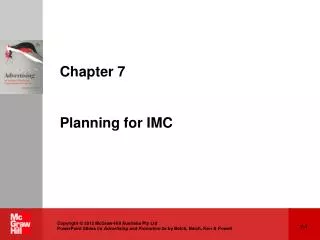 Chapter 7 Planning for IMC