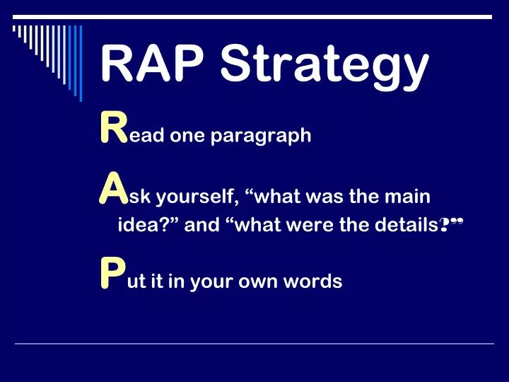 rap strategy