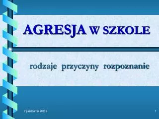 agresja w szkole