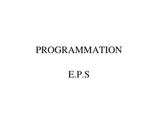 programmation