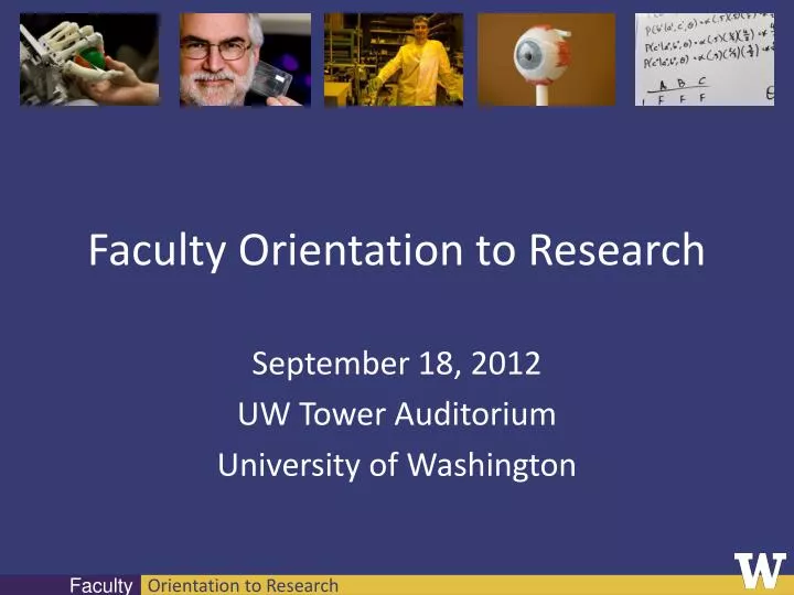 faculty orientation to research