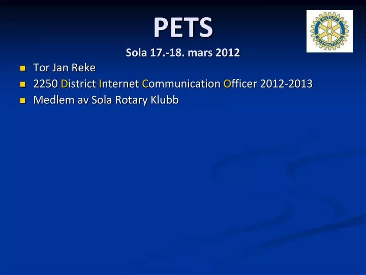 pets sola 17 18 mars 2012