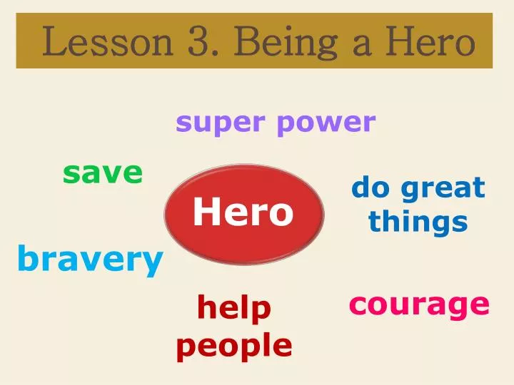 lesson 3 being a hero