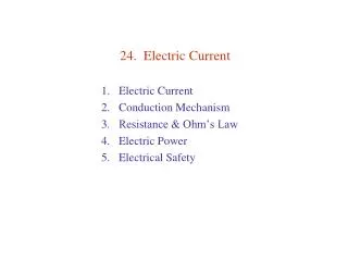 24. Electric Current