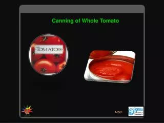 Canning of Whole Tomato