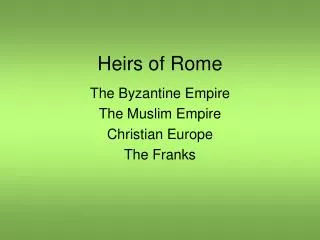 Heirs of Rome