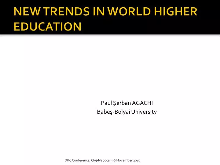 new trends in world higher education