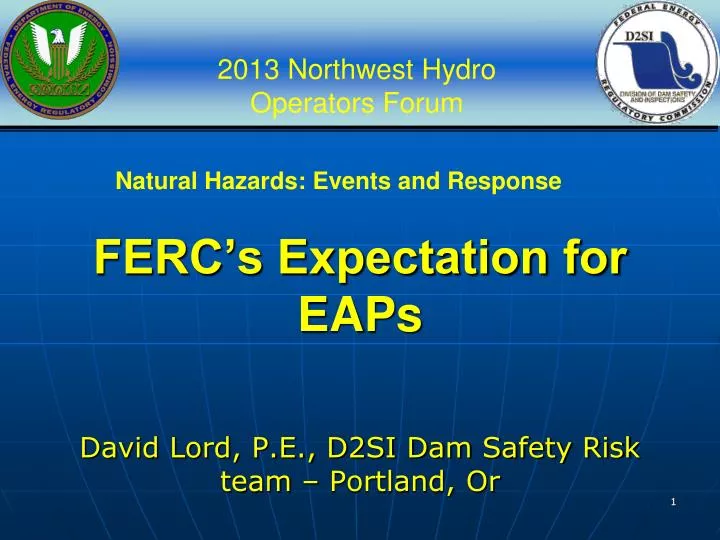 ferc s expectation for eaps