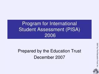 Program for International Student Assessment (PISA) 2006