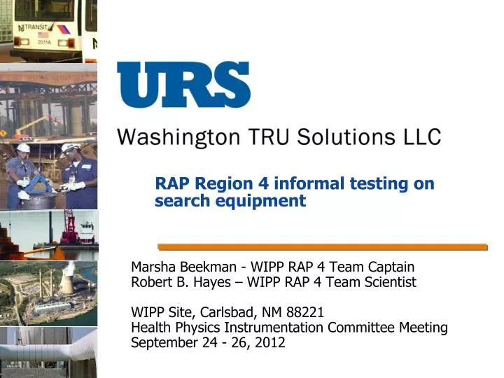 rap region 4 informal testing on search equipment