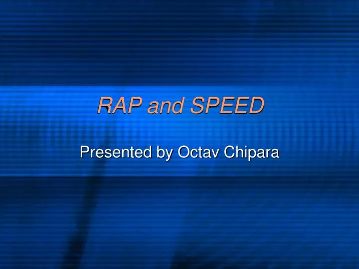 rap and speed