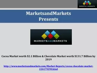 Cocoa Market worth $2.1 Billion by 2019