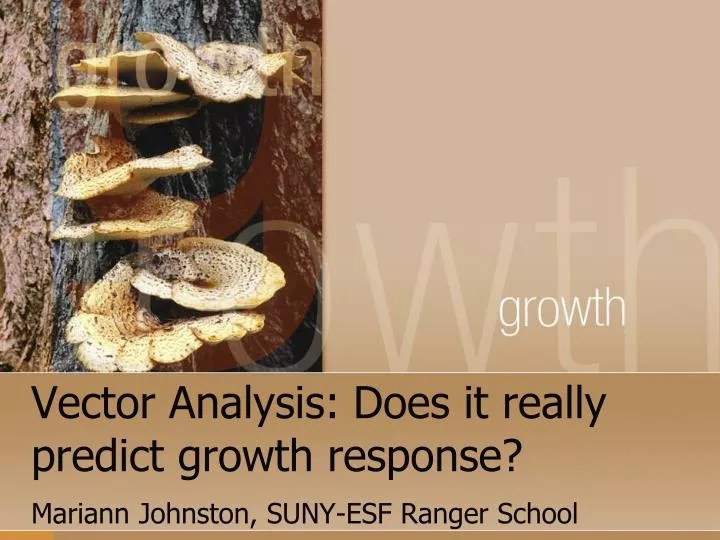 vector analysis does it really predict growth response