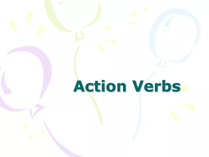 action verbs