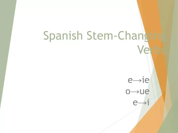 spanish stem changing verbs