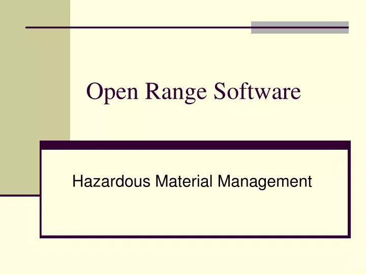 open range software