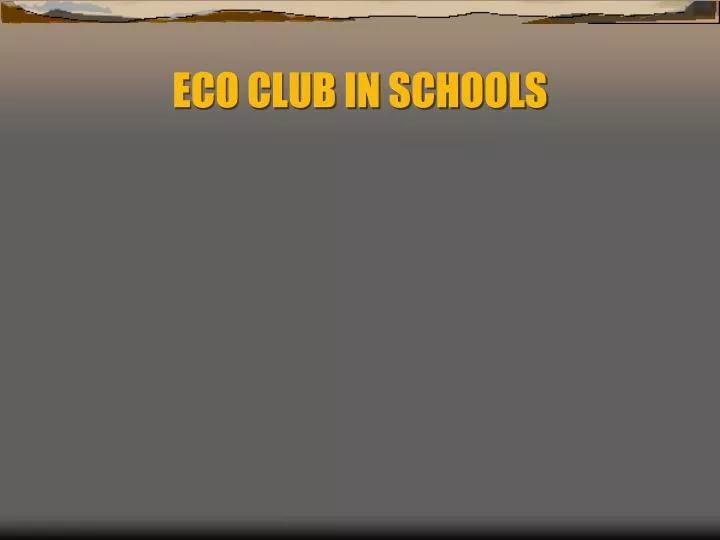 eco club in schools