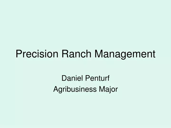 precision ranch management