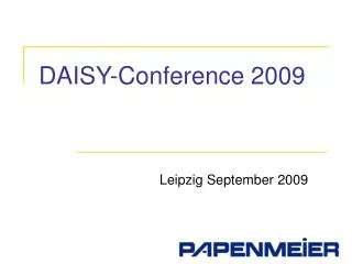 daisy conference 2009