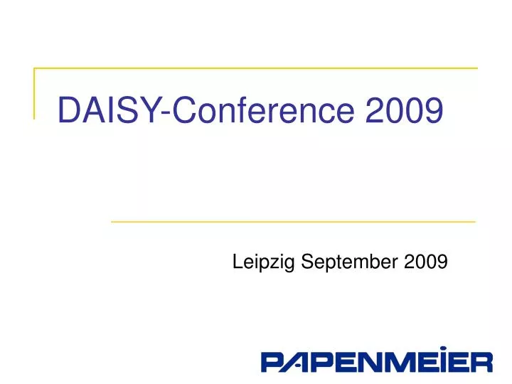 daisy conference 2009