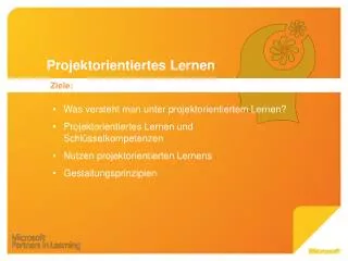 projektorientiertes lernen