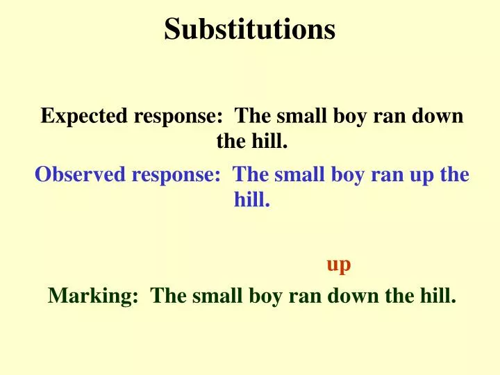 substitutions