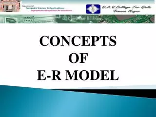 CONCEPTS OF E-R MODEL