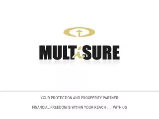 YOUR PROTECTION AND PROSPERITY PARTNER FINANCIAL FREEDOM IS WITHIN YOUR REACH ..... WITH US