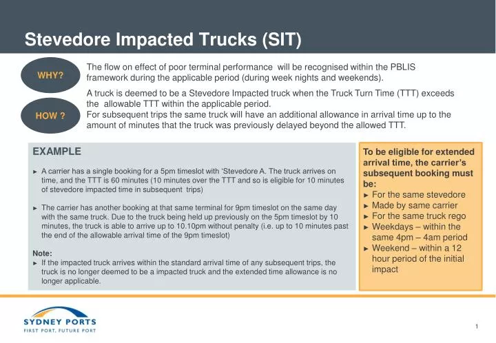 stevedore impacted trucks sit