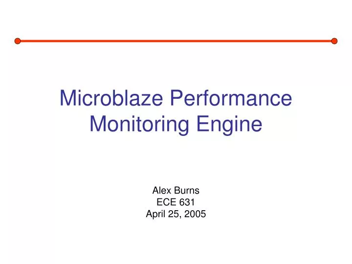 microblaze performance monitoring engine
