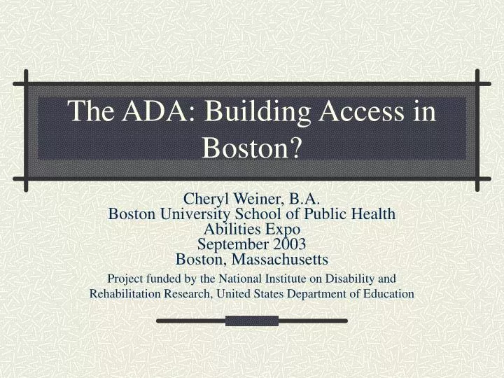 the ada building access in boston
