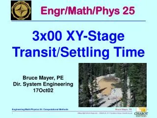Bruce Mayer, PE Dir. System Engineering 17Oct02