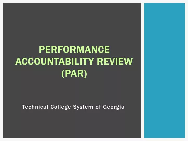 performance accountability review par