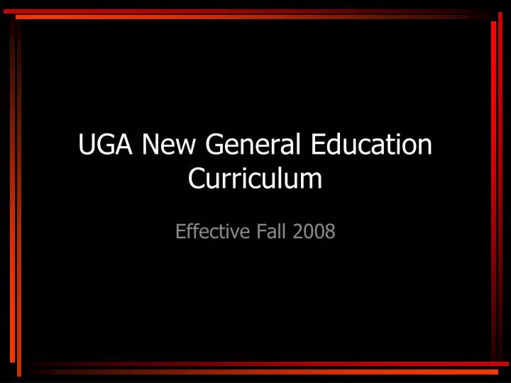 uga new general education curriculum